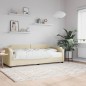 Tagesbett mit Matratze Creme 90x200 cm Stoff Tagesbett mit Matratze Creme 90x200 cm Stoff