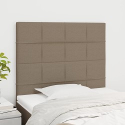 vidaXL Kopfteile 2 Stk. Taupe 90x5x78/88 cm Stoff