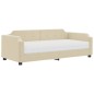 Tagesbett mit Matratze Creme 90x200 cm Stoff Tagesbett mit Matratze Creme 90x200 cm Stoff