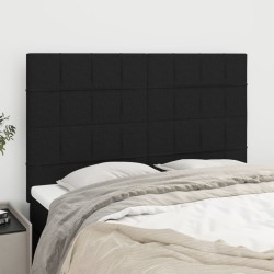vidaXL Kopfteile 4 Stk. Schwarz 72x5x78/88 cm Stoff