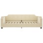 Tagesbett mit Matratze Creme 90x200 cm Stoff Tagesbett mit Matratze Creme 90x200 cm Stoff