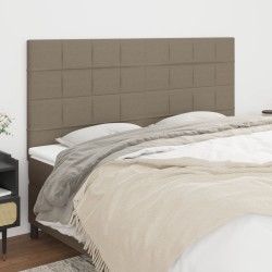 vidaXL Kopfteile 4 Stk. Taupe 100x5x78/88 cm Stoff