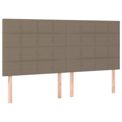 vidaXL Kopfteile 4 Stk. Taupe 100x5x78/88 cm Stoff