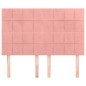 vidaXL Kopfteile 4 Stk. Rosa 72x5x78/88 cm Samt vidaXL Kopfteile 4 Stk. Rosa 72x5x78/88 cm Samt