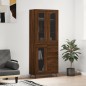 Highboard Braun Eichen-Optik 69,5x34x180 cm Holzwerkstoff Highboard Braun Eichen-Optik 69,5x34x180 cm Holzwerkstoff