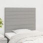 vidaXL Kopfteile 2 Stk. Hellgrau 100x5x78/88 cm Stoff vidaXL Kopfteile 2 Stk. Hellgrau 100x5x78/88 cm Stoff