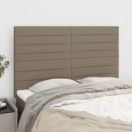 vidaXL Kopfteile 4 Stk. Taupe 72x5x78/88 cm Stoff