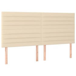 vidaXL Kopfteile 4 Stk. Creme 80x5x78/88 cm Stoff