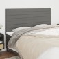 vidaXL Kopfteile 4 Stk. Dunkelgrau 100x5x78/88 cm Stoff vidaXL Kopfteile 4 Stk. Dunkelgrau 100x5x78/88 cm Stoff
