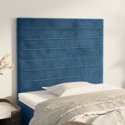 vidaXL Kopfteile 2 Stk. Dunkelblau 90x5x78/88 cm Samt
