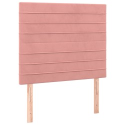 vidaXL Kopfteile 2 Stk. Rosa 100x5x78/88 cm Samt