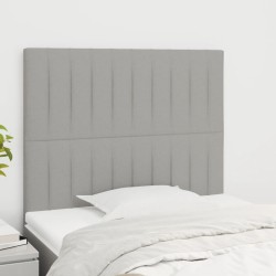 vidaXL Kopfteile 2 Stk. Hellgrau 80x5x78/88 cm Stoff