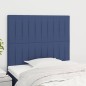 vidaXL Kopfteile 2 Stk. Blau 80x5x78/88 cm Stoff