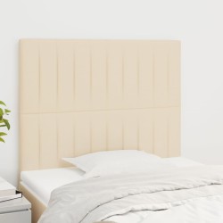 vidaXL Kopfteile 2 Stk. Creme 100x5x78/88 cm Stoff