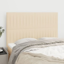 vidaXL Kopfteile 4 Stk. Creme 72x5x78/88 cm Stoff
