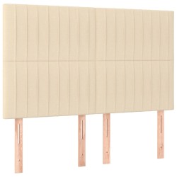 vidaXL Kopfteile 4 Stk. Creme 72x5x78/88 cm Stoff