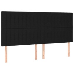 vidaXL Kopfteile 4 Stk. Schwarz 80x5x78/88 cm Stoff
