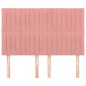 vidaXL Kopfteile 4 Stk. Rosa 72x5x78/88 cm Samt