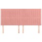 vidaXL Kopfteile 4 Stk. Rosa 90x5x78/88 cm Samt