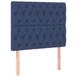 vidaXL Kopfteile 2 Stk. Blau 90x7x78/88 cm Stoff