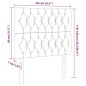 vidaXL Kopfteile 2 Stk. Blau 90x7x78/88 cm Stoff