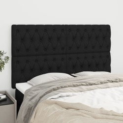 vidaXL Kopfteile 4 Stk. Schwarz 72x7x78/88 cm Stoff