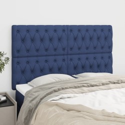 vidaXL Kopfteile 4 Stk. Blau 80x7x78/88 cm Stoff