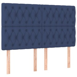 vidaXL Kopfteile 4 Stk. Blau 80x7x78/88 cm Stoff