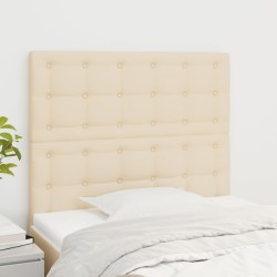 vidaXL Kopfteile 2 Stk. Creme 90x5x78/88 cm Stoff