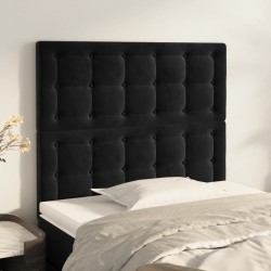 vidaXL Kopfteile 2 Stk. Schwarz 80x5x78/88 cm Samt