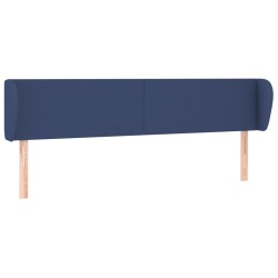vidaXL Kopfteil mit Ohren Blau 163x23x78/88 cm Stoff