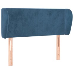 vidaXL Kopfteil mit Ohren Dunkelblau 93x23x78/88 cm Samt