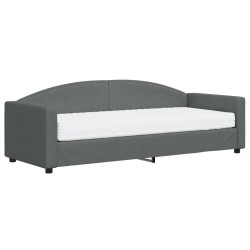 vidaXL Tagesbett mit Matratze Dunkelgrau 80x200 cm Stoff