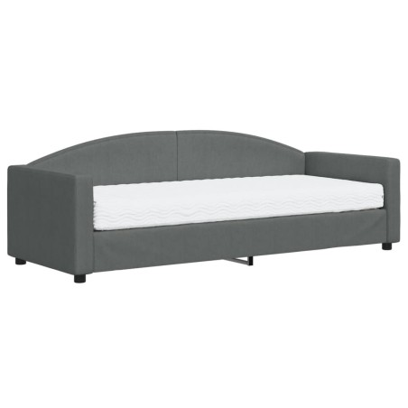 vidaXL Tagesbett mit Matratze Dunkelgrau 80x200 cm Stoff