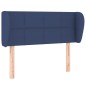 vidaXL Kopfteil mit Ohren Blau 103x23x78/88 cm Stoff