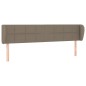 vidaXL Kopfteil mit Ohren Taupe 163x23x78/88 cm Stoff vidaXL Kopfteil mit Ohren Taupe 163x23x78/88 cm Stoff