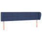 vidaXL Kopfteil mit Ohren Blau 163x23x78/88 cm Stoff