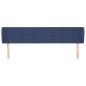 vidaXL Kopfteil mit Ohren Blau 163x23x78/88 cm Stoff