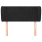vidaXL Kopfteil mit Ohren Schwarz 93x23x78/88 cm Samt