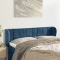 vidaXL Kopfteil mit Ohren Dunkelblau 147x23x78/88 cm Samt