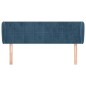vidaXL Kopfteil mit Ohren Dunkelblau 147x23x78/88 cm Samt