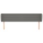 vidaXL Kopfteil mit Ohren Dunkelgrau 183x23x78/88 cm Stoff