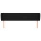 vidaXL Kopfteil mit Ohren Schwarz 203x23x78/88 cm Stoff