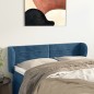 vidaXL Kopfteil mit Ohren Dunkelblau 147x23x78/88 cm Samt vidaXL Kopfteil mit Ohren Dunkelblau 147x23x78/88 cm Samt
