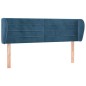 vidaXL Kopfteil mit Ohren Dunkelblau 147x23x78/88 cm Samt vidaXL Kopfteil mit Ohren Dunkelblau 147x23x78/88 cm Samt
