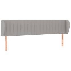 vidaXL Kopfteil mit Ohren Hellgrau 163x23x78/88 cm Stoff