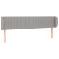 vidaXL Kopfteil mit Ohren Hellgrau 163x23x78/88 cm Stoff