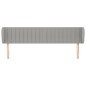 vidaXL Kopfteil mit Ohren Hellgrau 163x23x78/88 cm Stoff