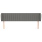 vidaXL Kopfteil mit Ohren Dunkelgrau 203x23x78/88 cm Stoff
