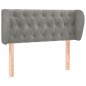 vidaXL Kopfteil mit Ohren Hellgrau 93x23x78/88 cm Samt